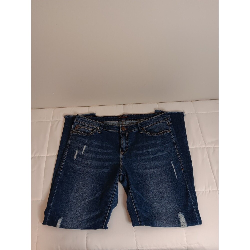 Dear John Harvey Distressed Jeans Raw Heam Sz 31 Waist Blue